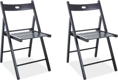 Produktbild von 2er-Set Esszimmerstuhl Smart Klappstuhl Stuhl schwarz