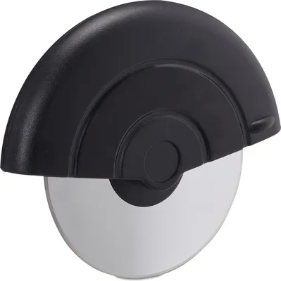 Produktbild von 3 x Pizzaschneider Premium Edelstahl, Gastro, Wheel, Pizzamesser rund, spülmaschinenfest, schwarz