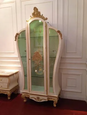 Produktbild von Vitrine Schrank Vitrinen Wohnzimmer Schau Schränke Design Barock Rokoko E67 Neu