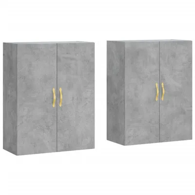 Imagen del producto de Armario de pared 2 unidades gris hormigón 69,5x34x90 cm