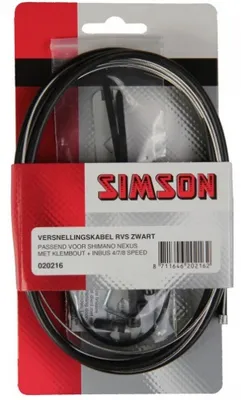 Produktbild von Simson Getriebekabelsatz Nexus 1700/2150 mm schwarz / silber