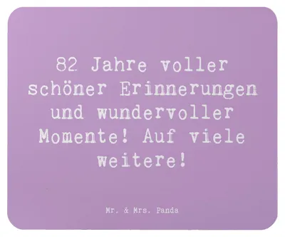 Produktbild von Mr. & Mrs. Panda Mauspad Spruch 82. Geburtstag - Lavendeltraum - Geschenk, liebevoll, Feier, Geschenke, Erfahrungen, pc mousepad, mousematte, Mouse Pad, Happy Birthday