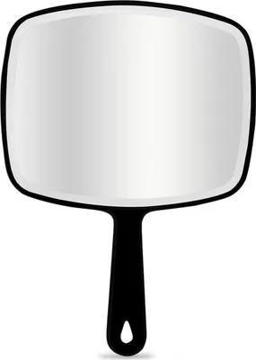 Produktbild von Großer Handspiegel, Handspiegel mit Griff, Salonspiegel für Friseure