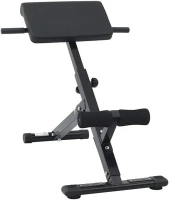 Produktbild von Schwarze Hyperextensionsbank, 100,5 x 70 x 78 cm | Einfach zusammenklappbar und platzsparend verstaubar, stabiler Stahlrahmen bis 120 kg belastbar
