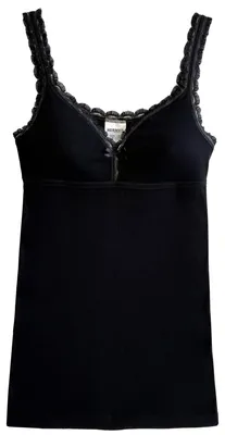 Produktbild von HERMKO 175803810 Damen BH-Hemd mit Spitze, Farbe:schwarz, Größe:56/58 (XXXL)