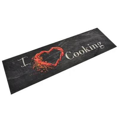 Immagine prodotto di vidaXL Tappeto da cucina lavabile per cucina nero 45x150 cm Velluto
