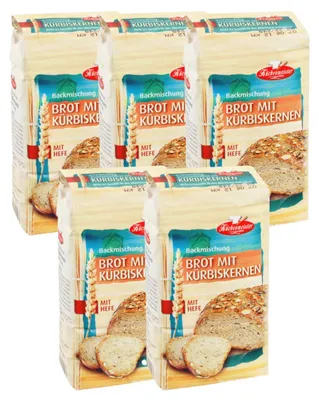 Produktbild von BIELMEIER Brotbackmischung Kürbiskernbrot 5 Stück á 500 g Küchenmeister