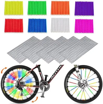 Produktbild von Fahrrad Speichen Reflektor Set, StVZO Genehmigt, 360° Sichtbarkeit, Sicherheitsreflektoren für Fahrrad