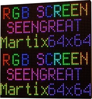 Image de Panneau d'affichage RGB matriciel à LED 64 x 64, pas de 3 mm, 4096 LED, haute luminosité et résolution, compatible Himbeer -PI, ESP32, Arduino