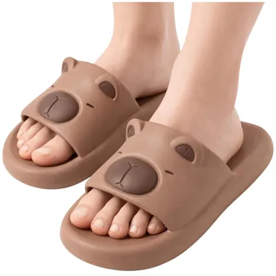 Produktbild von Damen Badeschlappen Capybara leicht und bequem, Schaumschlappen für Pool, Strand und Sommer, Größe 38/39