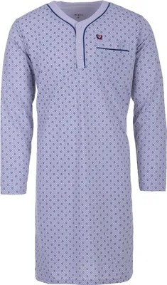Produktbild von Nachthemd Langarm - Raute, Farbe:grau, Größe:XL