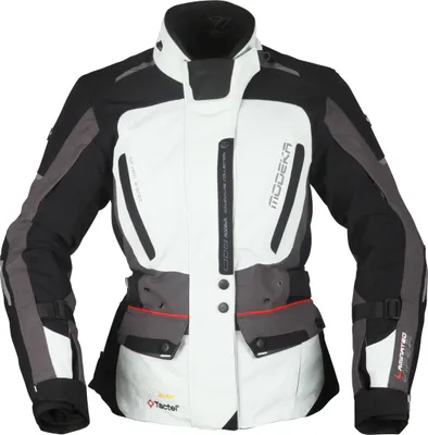 Produktbild von Modeka Viper LT Damen Motorrad Textiljacke, hellgrau/dunkelgrau/schwarz, 36