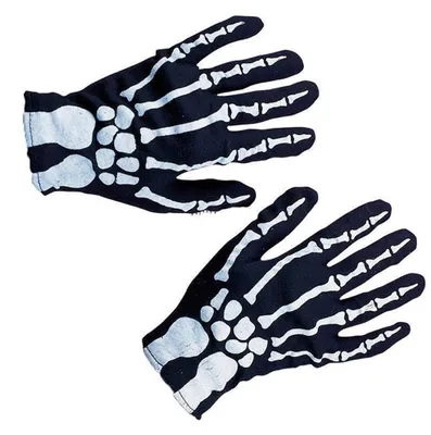 Produktbild von Rubie's Offizielle Kinder-Skelett-Handschuhe für Karneval, Einheitsgröße