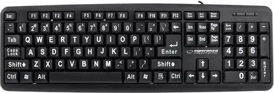 Zdjęcie produktu dla Esperanza EK129, Pełnowymiarowy (100%), Przewodowa, USB, QWERTY, Czarny