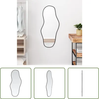 Immagine prodotto di The Living Store Specchio da parete nero 90x40 cm