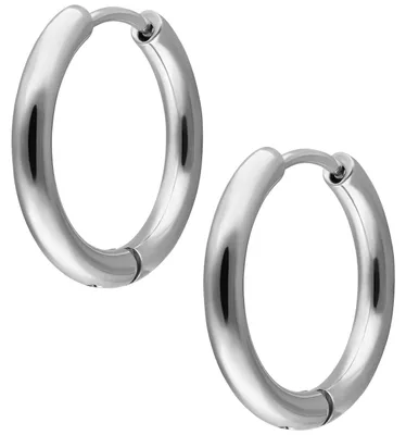 Produktbild von Wildcat Ohrringe - Little Hoops - Silber, 14,0 mm - Chirurgenstahl 316L - wasserfest, langlebig, hautverträglich, Silber