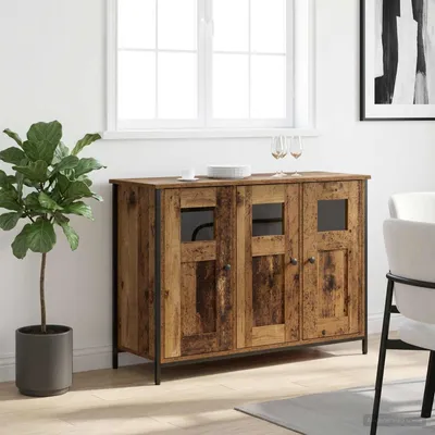 Image de vidaXL Buffet vieux bois 100 x 35 x 70 cm Bois composite