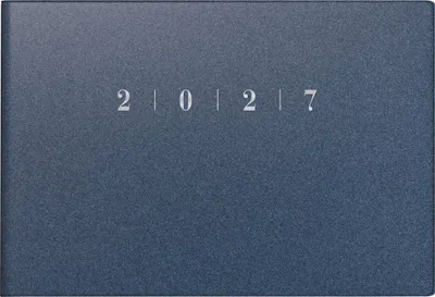 Produktbild von rido/idé 7017563307 Taschenkalender Mod. Septimus 2027 A6 quer, Kunststoff, blau