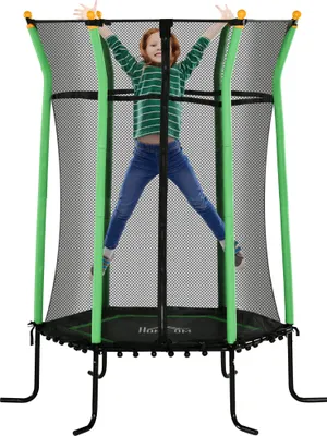 Produktbild von HOMCOM Kinder Trampolin Ø163,5 cm, Indoor Trampolin, Kindertrampolin bis 50 kg