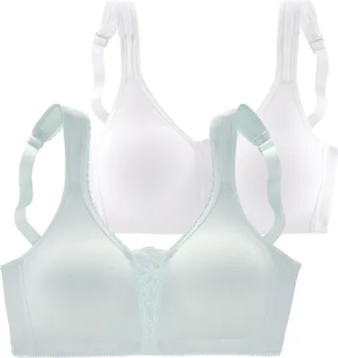 Produktbild von PETITE FLEUR Soft-BH hellblau+weiß Größe 90 Cup E