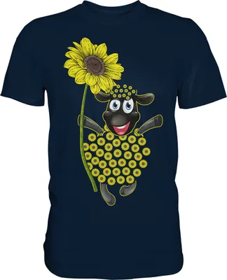 Produktbild von Schaf Sonnenblumen T-Shirt Lustiges Gärtner Geschenk Garten – Navy / XL