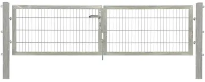 Produktbild von Floraworld Gartentor doppelflügelig Premium inkl. 2 Pfosten 300 x 80 cm feuerverzinkt