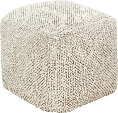 Obrázek produktu pro BELIANI Stolička béžová bavlna 45 x 45 x 45 cm jednobarevná bez vzoru čtvercová látka otoman