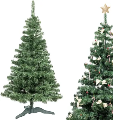 Zdjęcie produktu dla Creative Home Realistyczne Sztuczne Drzewko Bożonarodzeniowe Jodła Choinka Świąteczna | 150 cm | Dekoracje Świąteczne | Głęboka Zieleń Gęste Gałęzie