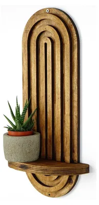 Produktbild von Pernumia - Regal: 20x9x40h cm, Eichenoptik hellbraun, ein Boden