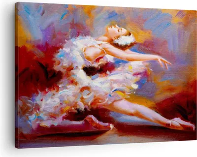 Produktbild von Bild auf Leinwand - Leinwandbild - Balletttänzer tanzen - 70x50cm - Wand Bild - Wanddeko - Leinwanddruck - Bilder - Kunstdruck - Wanddekoration - Leinwand bilder - Wandkunst - AA70x50-3463