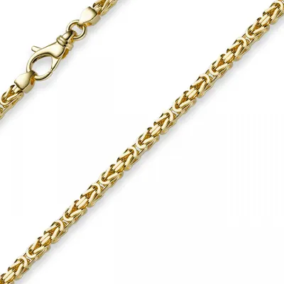 Produktbild von 3mm Armband Armkette Königskette aus 750 Gold Gelbgold 21cm Uni