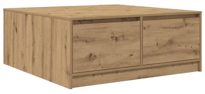 Immagine prodotto di Tavolino da caffè con cassetti in legno di quercia "Artisan", dimensioni 100x100x40 cm