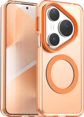 Produktbild von Magnetisch Hülle für Huawei Pura 80 Pro, Schlank Durchscheinend Matt Stoßfest Handyhülle Orange
