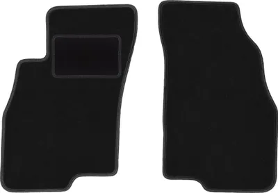 Produktbild von Velours-Fußmatten Vorne passend für Fiat Punto EVO (Schrägheck, Bj. 1998-2012) –  schwarz, passgenau, mit Befestigungen set 2 Stk. - STANDARD