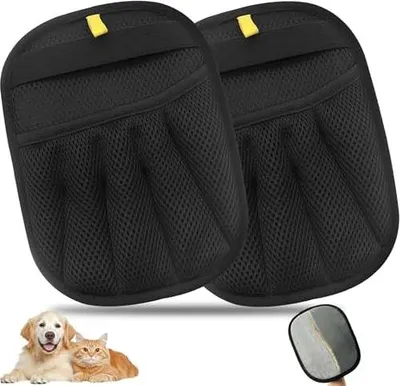 Produktbild von Tierhaarentferner Handschuh, Fell Magnet Handschuh, Wiederverwendbare Handschuh Tierhaarentfernung Antistatische für Sofas Kleidung Reinigung Entfernen (2 Stück)