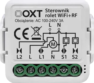 Obrázek produktu pro OXT mini roletový ovladač úhlu žaluzie WiFi+RF modul TUYA