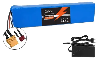 Produktbild von Lithium-Ionen-Batterie, 100Ah Kapazität, 36V Spannung, XT60-T-Ladegerät