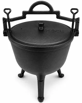 Produktbild von HAGE Dutch Oven Gusseisen Gulaschkessel mit Deckel und Standfüßen 4L