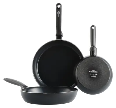 Produktbild von GreenPan Torino Bratpfannenset 3-teilig 20+24+28 cm schwarz kratzfest