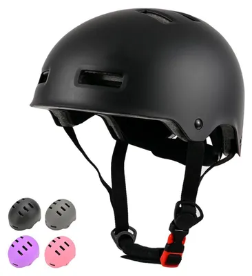 Produktbild von Verstellbarer Kinder- und Jugendhelm für Multi-Sportarten, Fahrrad, Skateboard, Skaten, L, Schwarz