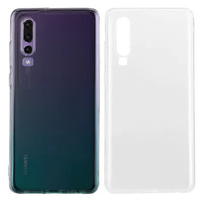 Produktbild von Hülle transparent kompatibel mit Huawei P30 Handy Silikon Case Transparent TPU Handyhülle Tasche Schutzhülle Liquid Crystal Clear Soft Cover mit Kamera-Schutz ultra dünn stoßfester Bumper