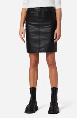 Produktbild von Damen Lederrock Bleistiftrock Ricano 0132 – Schwarz / 2XL