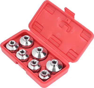 Image de 7pcs Oil Filter Cap Wrench Socket Set 3/8in Drive 24 27 29 30 32 36 38mm Replacement for Benz