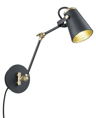Productafbeelding van Design wand leeslamp Edward zwart met goud