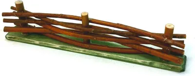 Produktbild von Miniatur Weidenzaun, Flechtzaun für Weihnachtskrippe 4,5 cm hoch. 20 cm lang.