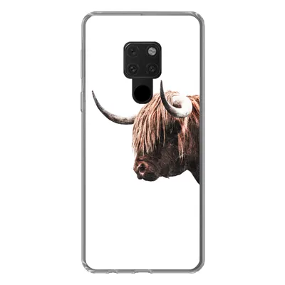 Produktbild von MuchoWow® Handyhülle Schutzhülle Hülle für Huawei P40 Lite Schottischer Highlander - Hoorn - Porträt Silikon Softcase Handy Hülle - Handy