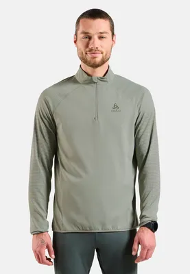 Productafbeelding van Odlo Zeroweight Warm, lichtgewicht sweatshirt met halve rits, maat M, voor heren