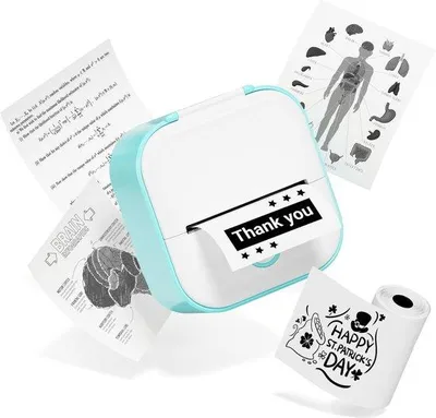 Obrázek produktu pro Sada mini fototiskárny – ruční fototiskárna – malá fototiskárna – přenosná fototiskárna – mobilní fototiskárna – fototiskárna na cesty