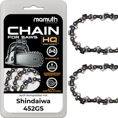 Produktbild von 2x Sägekette Kettensäge 40cm 1,5mm 0,325" 66 TG für Shindaiwa 452GS