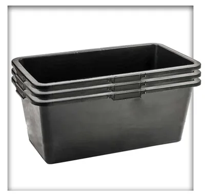 Produktbild von 3 Stk. 80 Liter Mörtelkasten Pflanzwanne Tuppe Zementkübel Maurerkasten